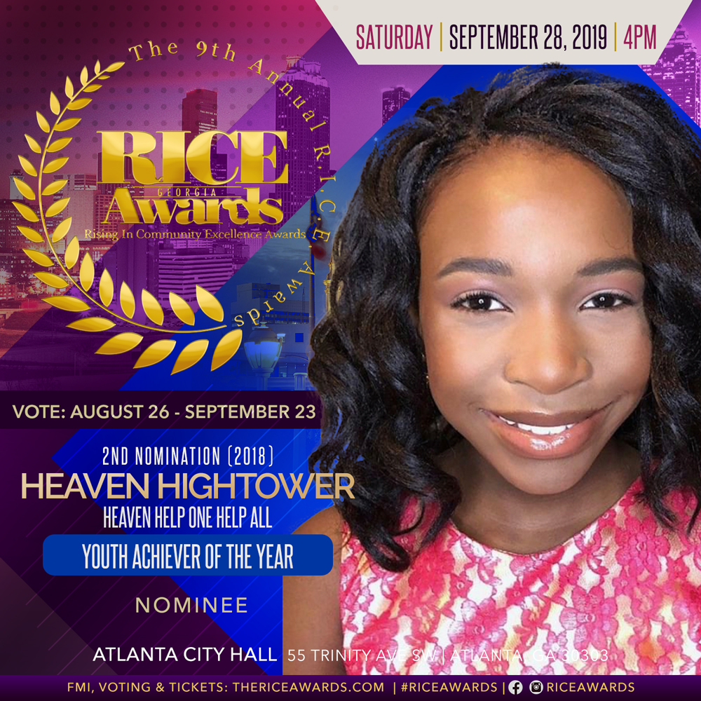 heaven hightower rice awards nomination